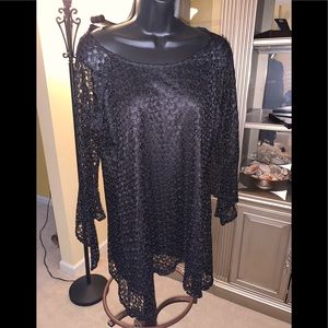 Black lace blouse by New Directions size M